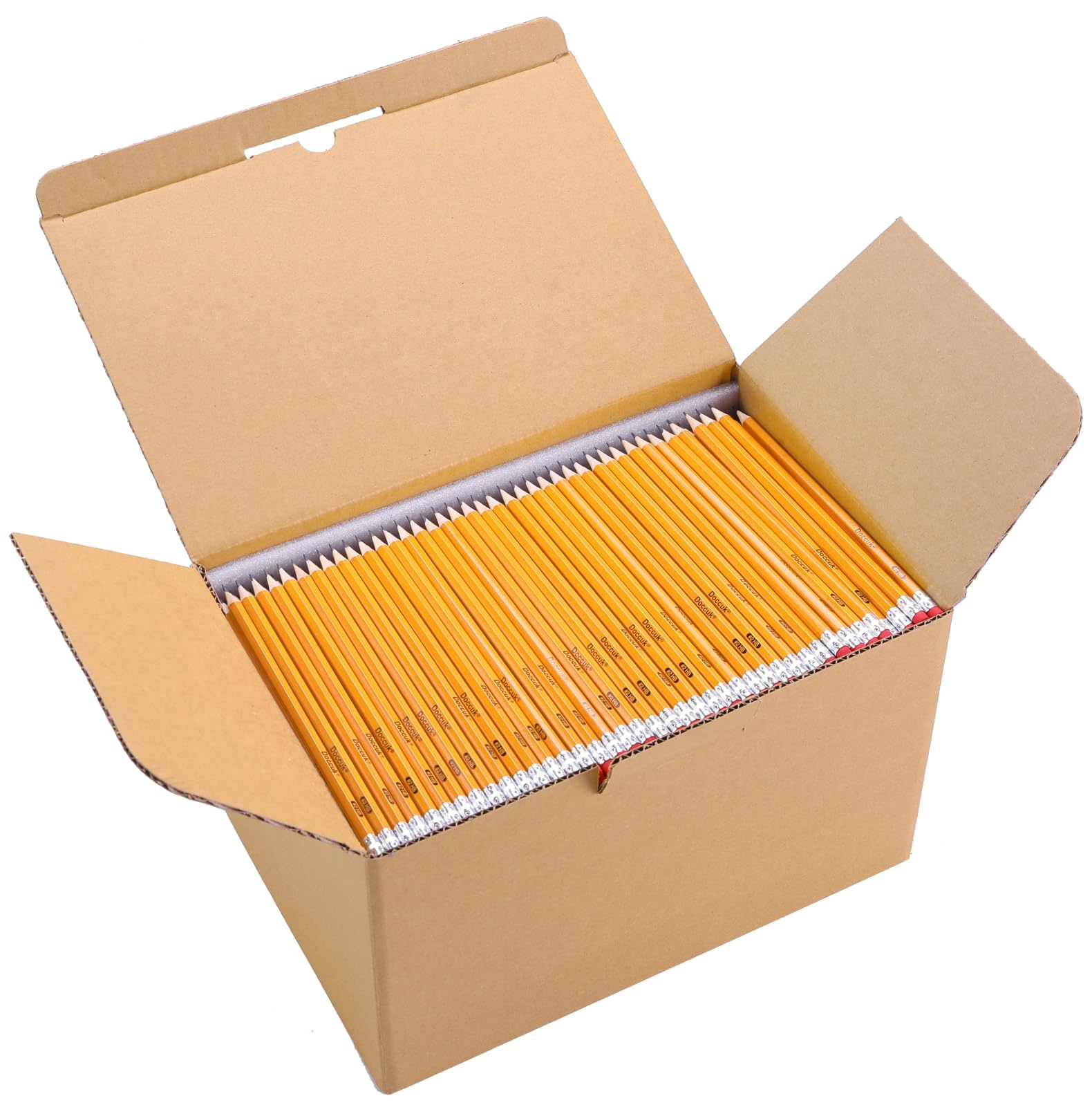 Doccuk Premium Yellow Pre-Sharpened Bulk #2 Pencils With Erasers, Wood-Cased Hb Pencils Suitable For Classrooms,Offices, And Teachers,1000 Count