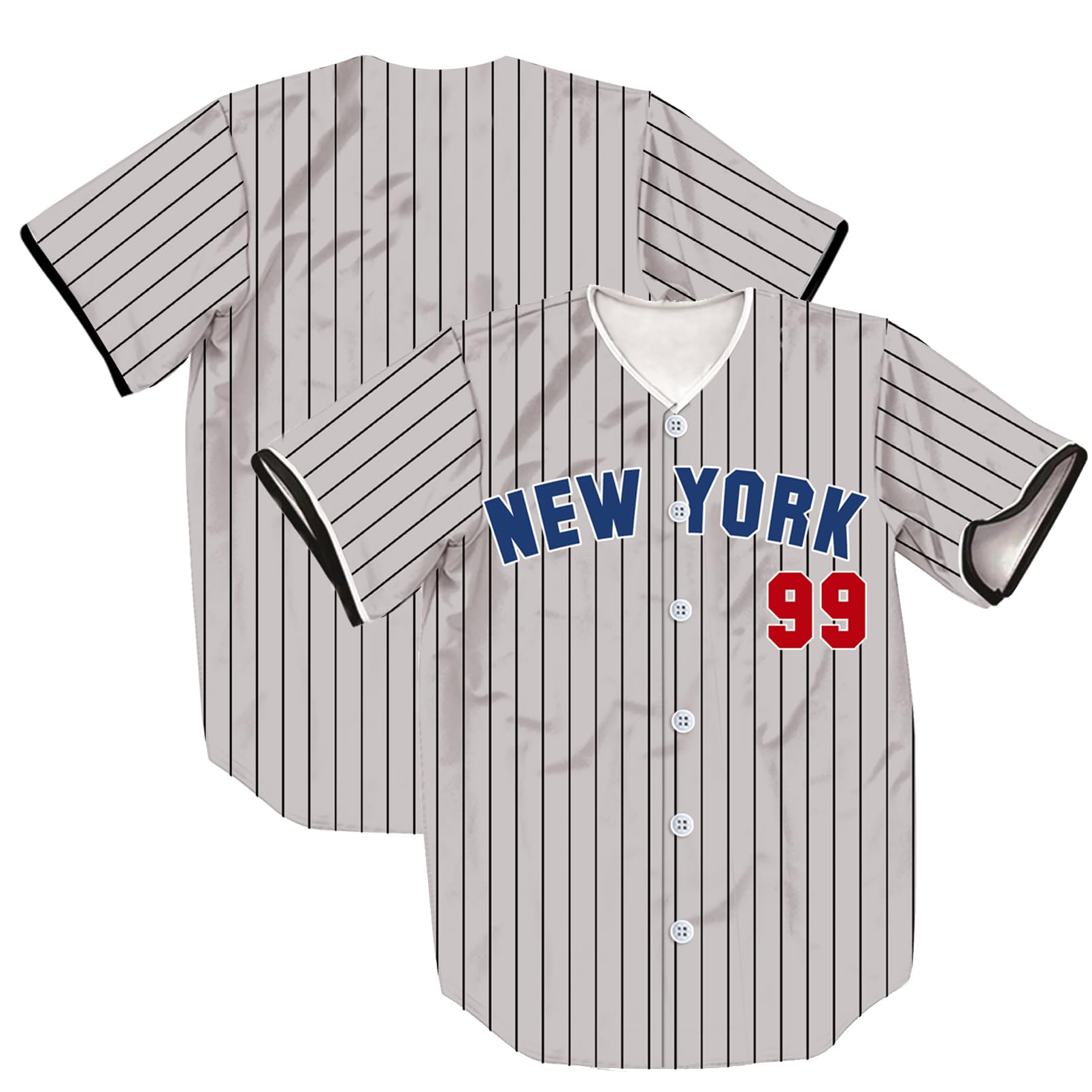 New York 99 Printed Baseball Jersey NY Baseball Team Shirts for Men/Women/Young