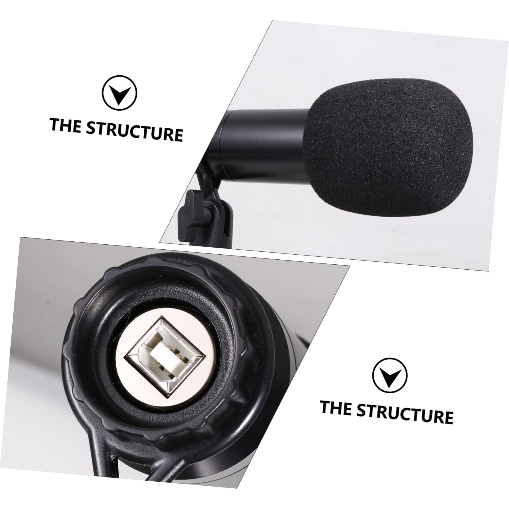 TOYANDONA 1 Zestaw Zestaw Mikrofonów Mikrofon Komputerowy USB Stacjonarny Do Nagrywania Dźwięku Podcast Studyjny Kondensatorowy