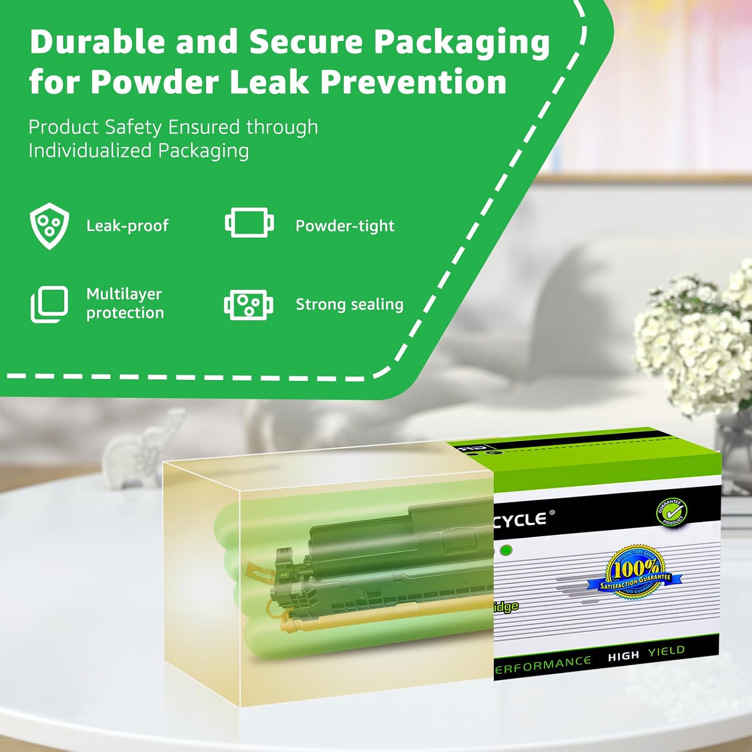 greencycle 210X W2100X 210A W2100A Toner Cartridge Replacement for HP LaserJet Pro MFP 4301fdw 4301fdn 4201dw 4201dn - High Yield Black (2-Pack, Latest Chip Installed,7500 Per Cartridge)