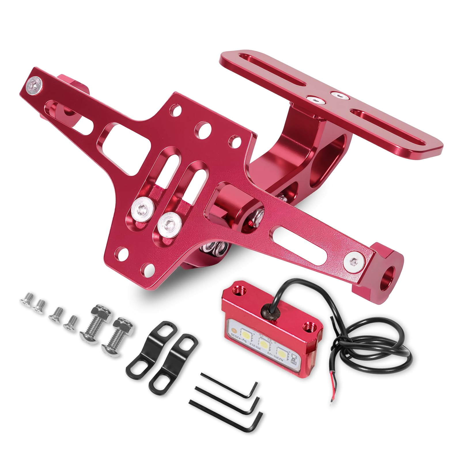 MDPROMCP UbuyMotor Universal Motorcycle Fender Eliminator kit Accessories CNC Adjustable License Plate Holder Compatible with Suzuki GSXR 600 750 1000 CBR 250R 300R 400R 500R 600RR