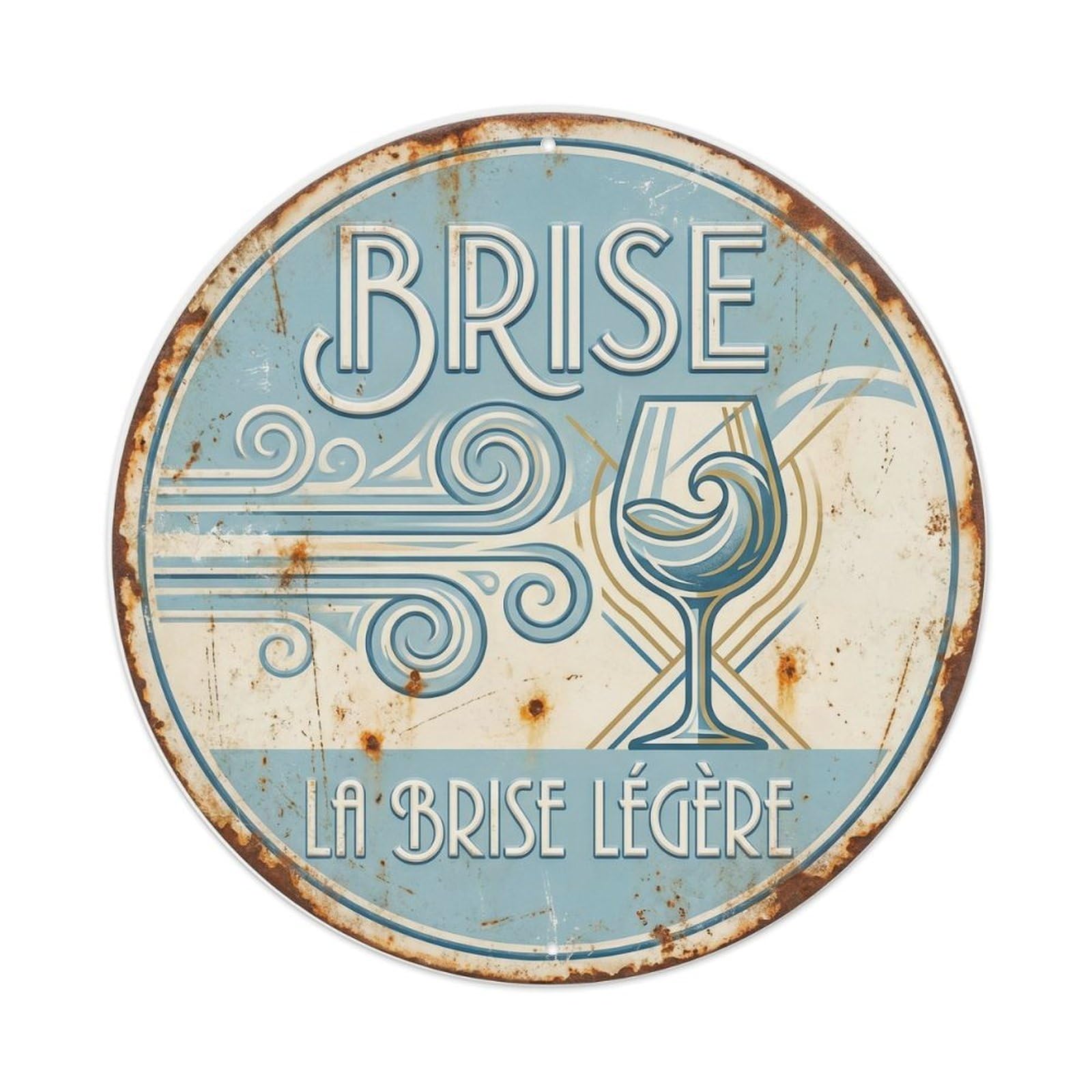 Breeze Humorous Mancave Breeze Metal Tin Sign Plaque Wall Decor for Cafe, Club Bar, Office, Home Garden Round Metal Poster 8x8Inch