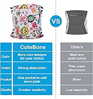 Vista 3 de CuteBone - Pañales lavables para perro macho, banda abdominal, paquete de 3 unidades, color negro, modelo DM54XS