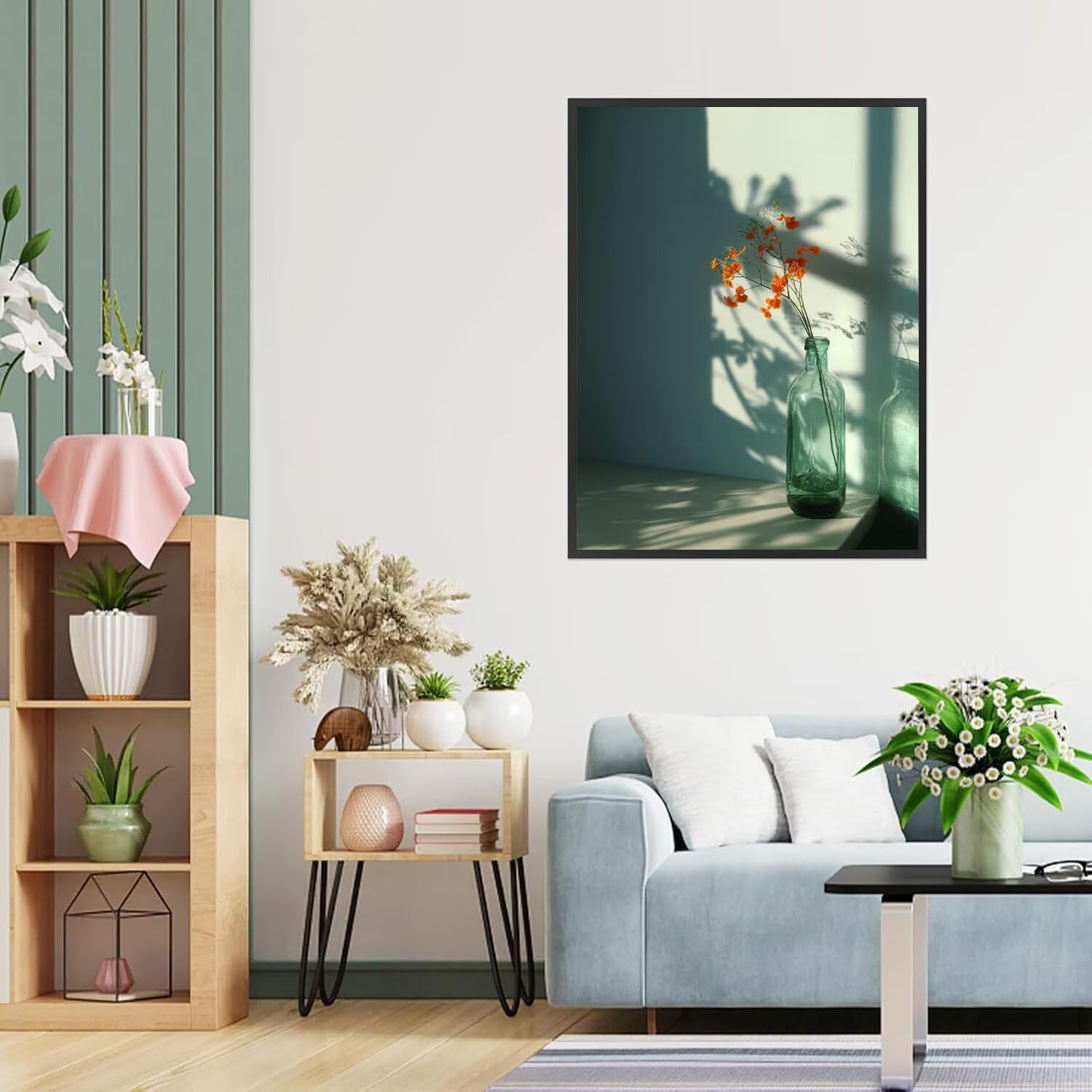 Dipingere con i Numeri Adulti Vaso, Fiori Dipingere con i Numeri Bambini DIY Kit, Set Premium con Pennelli, Decorazione Casa & Creativo Regalo di Compleanno, Attività di Tempo libero 70x95cm z-184
