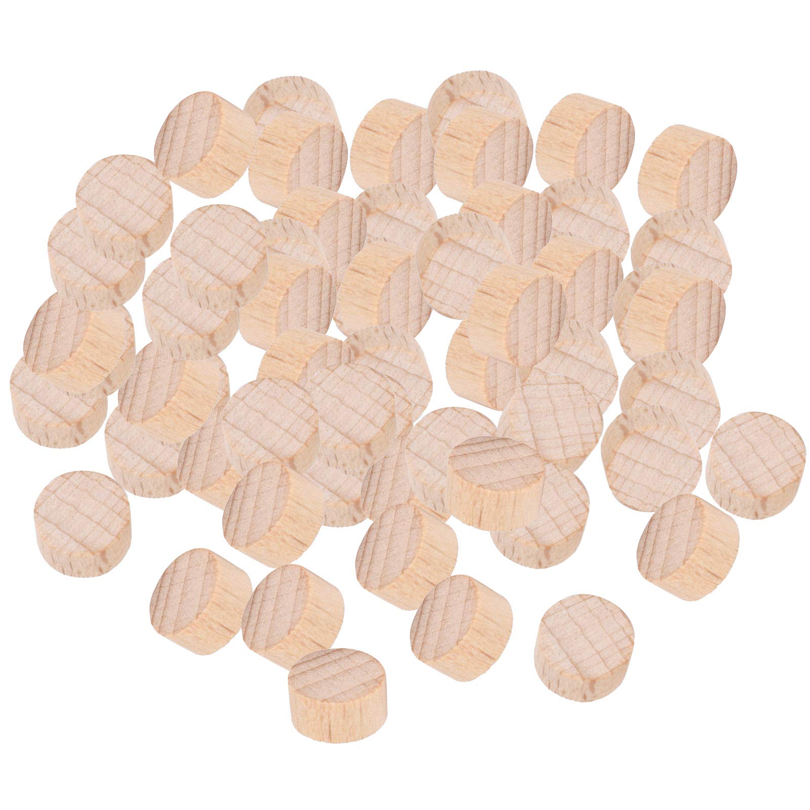 ZJchao 300 Pièces Tranche De Bois De Hêtre 0,5 Cm Pour L'artisanat De Bricolage, Accessoire De Copeaux De Disques Ronds Naturels, Adapté à La Création Artisanale Avec Des Enfants, (1 Cm - 9