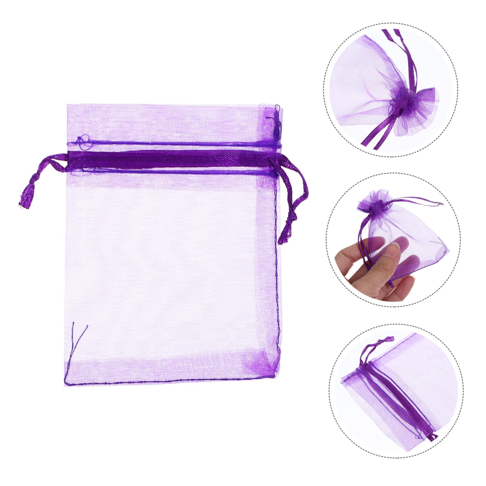 Ciieeo 500 STK Tasche mit Kordelzug Leere Duftbeutel Lila Beutelbeutel Duftsäckchen Lavendelbeutel für Trockenblumen dekoratives Lavendelsäckchen Beutel Leere Beutel Spinnen Violett