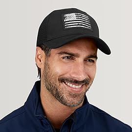 Naicissism American Fish Flag Trucker Hat, Fishing Gifts for Men, Outdoor Snapback Fishing Hat Perfect for Fishing and Daily Use