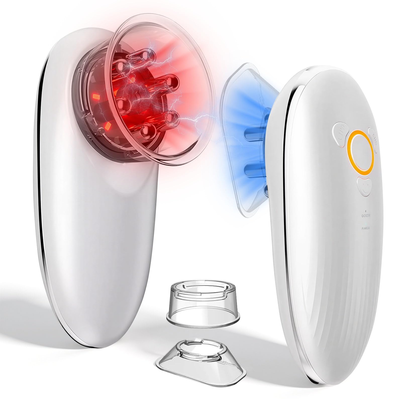 Massaggiatore a coppetta con vuoto, EMS e luce LED 3 in 1 – 3 livelli di aspirazione – massaggiatore elettrico per addome, gambe, glutei – uso domestico