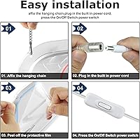 Vista 6 de Ultra Bright LED Open Signs for Business, 16’’x 9’’ Neon Open Sign, Vertical Light up Sign with ON/OFF Switch adapter for Window Bars Cafes Hotels