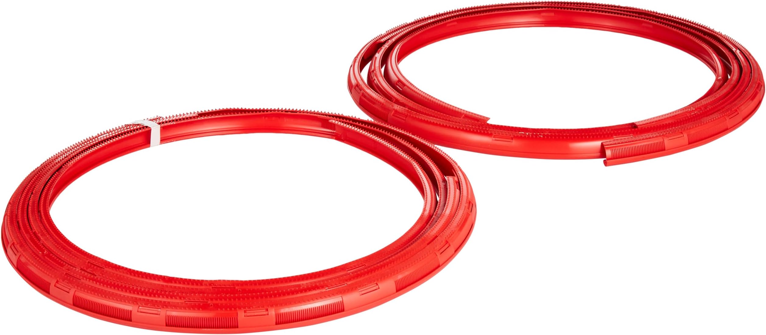 Exclusive Wheel & Rim Protectors, Set of 4 – Universal Size Fits Most Wheels & Tires (12-24") – Protects Against Scrapes, Scratches, Scuffs, Curb Rash & Pothole Damage - Red