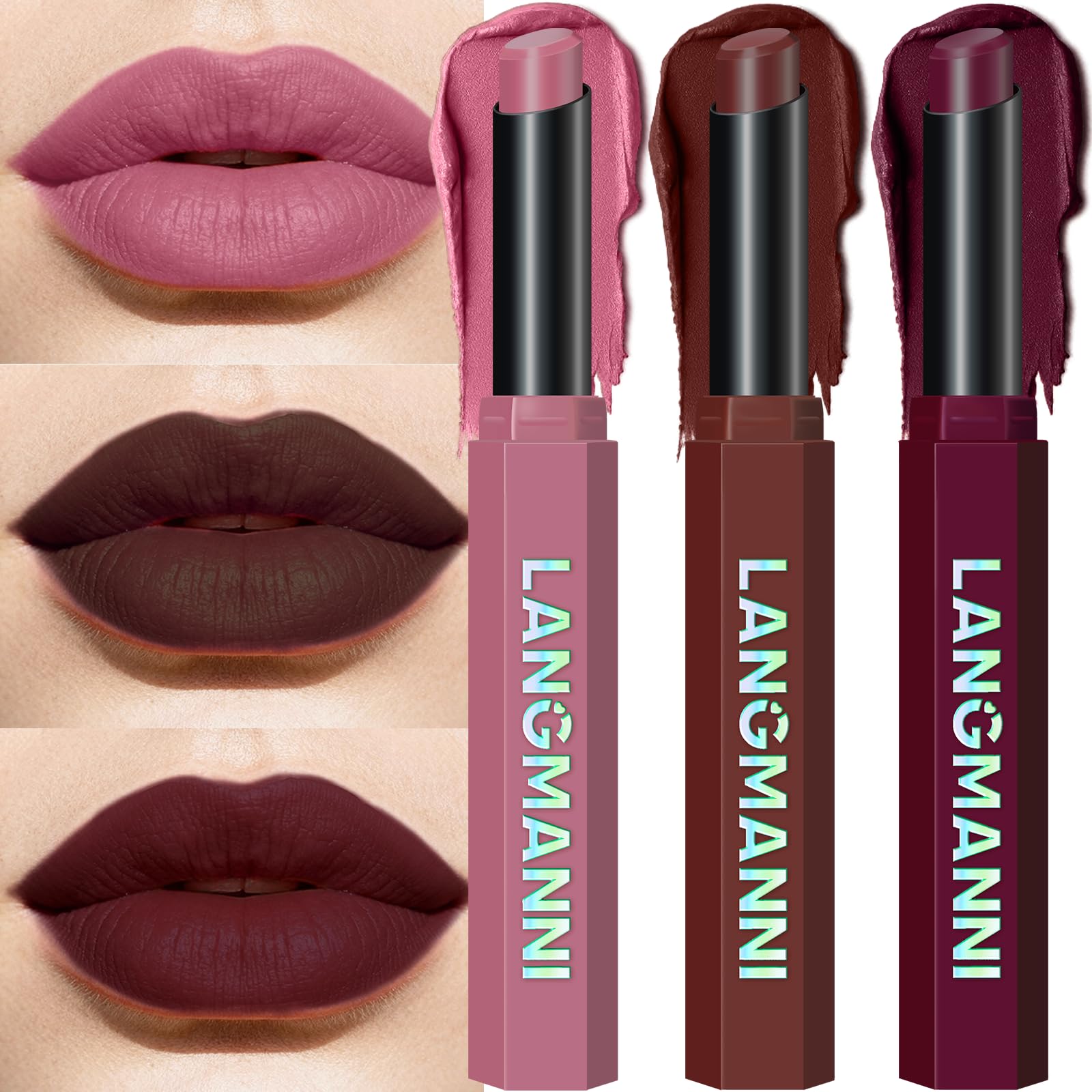 12-Color Velvet Matte Lipstick Set - Long-Lasting Shades -14