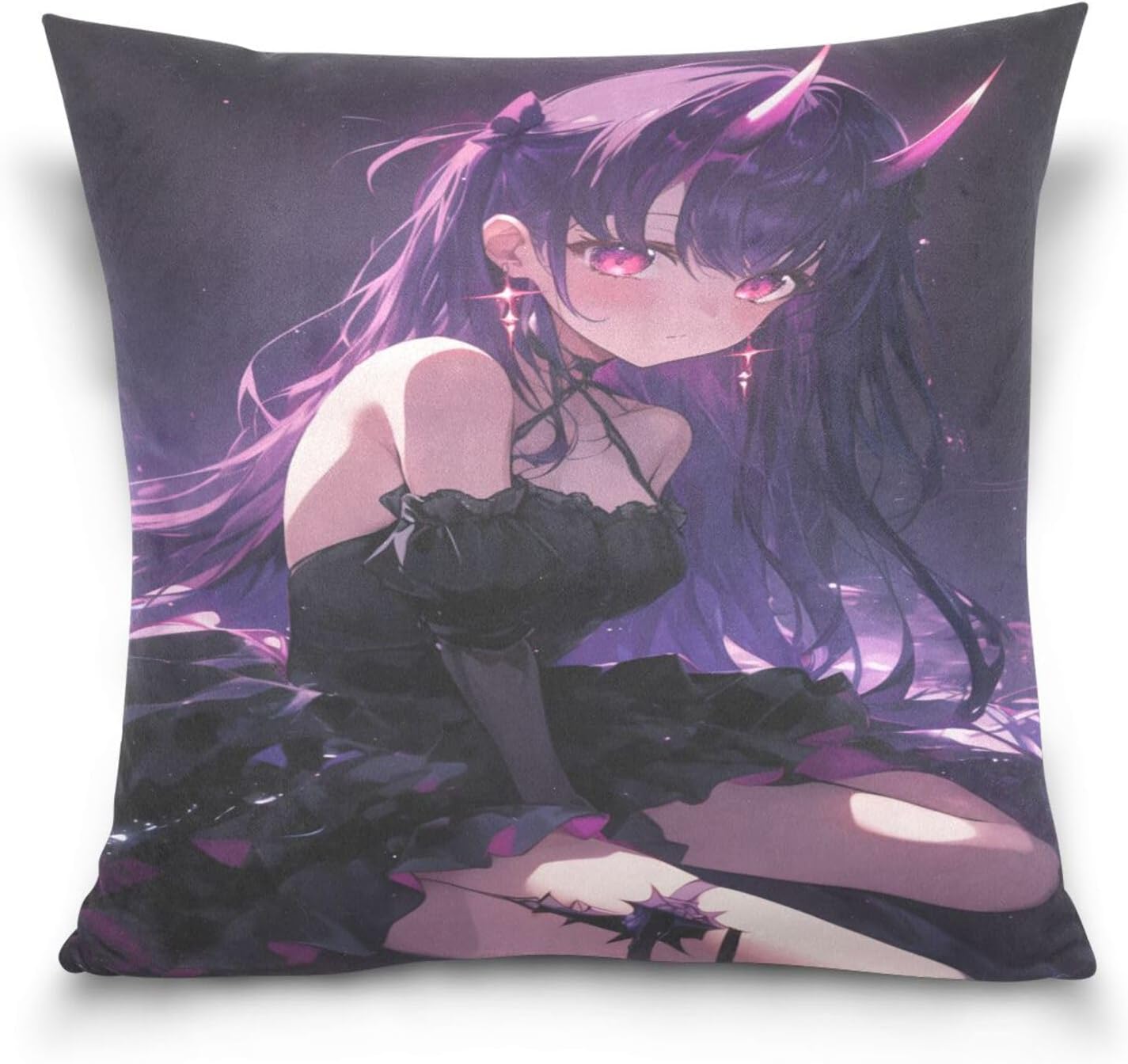 Evil Anime Girl Cute travel pillow case 1 Pack Sofa european pillow cover