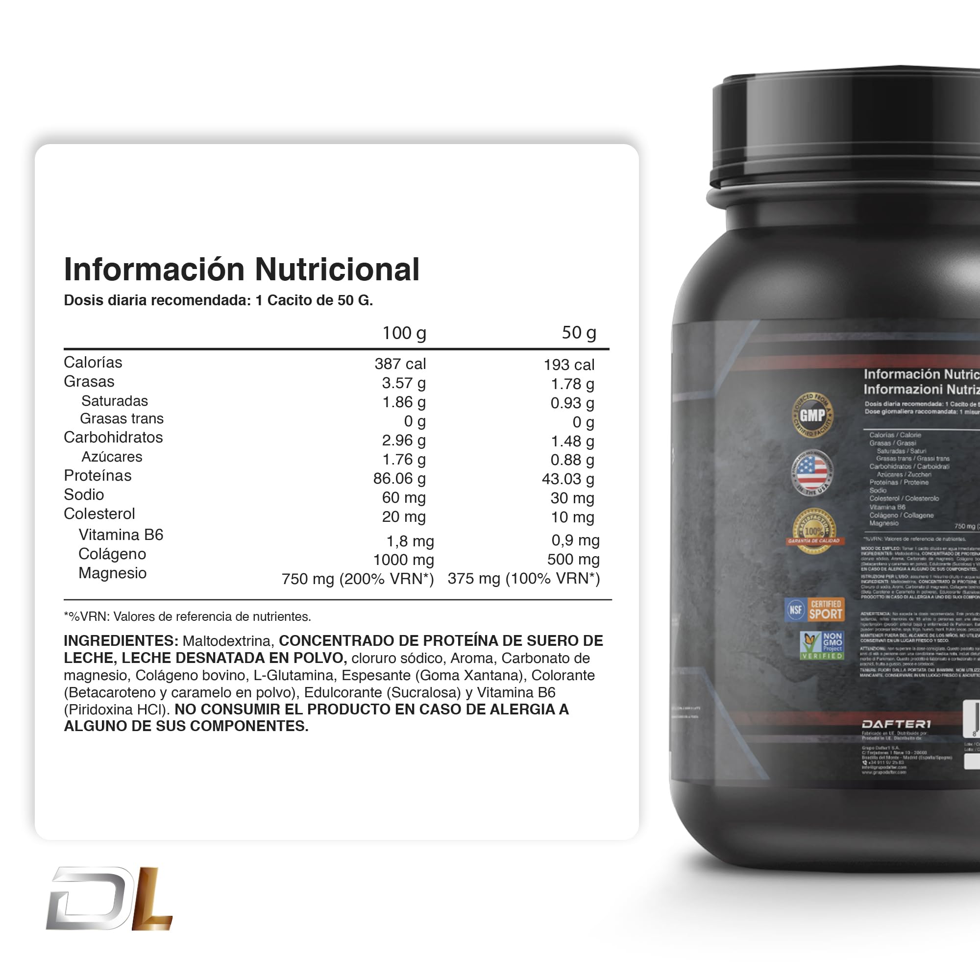 Whey Protein | Proteína en Polvo con Colágeno, Magnesio y Aminoácidos | Aumenta la masa muscular | Apoya el desarrollo y la recuperación muscular | Proteína fácil de digerir | Sabor Caramelo 1kg