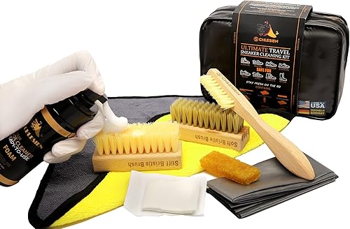 Miniatura 4 de Kit de limpieza de zapatos de viaje definitivo de 12 piezas, el mejor juego de regalo de viaje, kit de limpieza de zapatos para zapatos blancos Kit