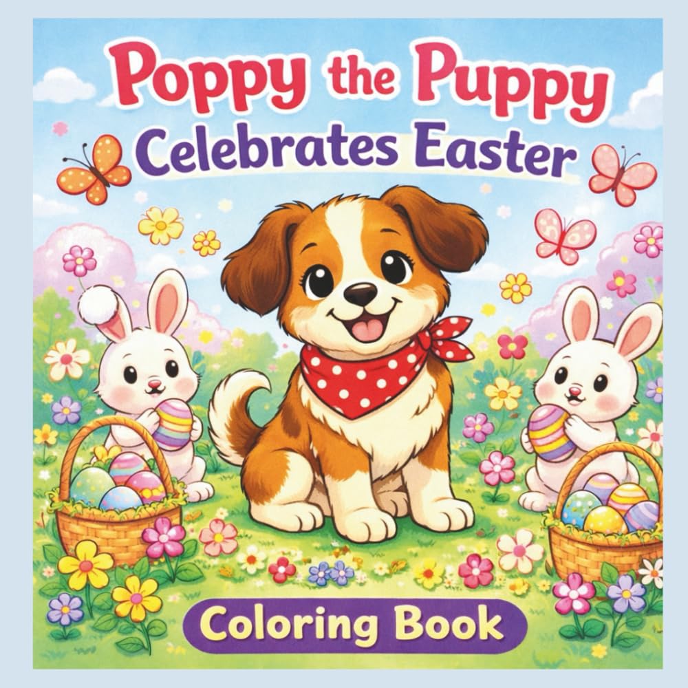 Poppy the Puppy Celebrates Easter!: Coloring Book