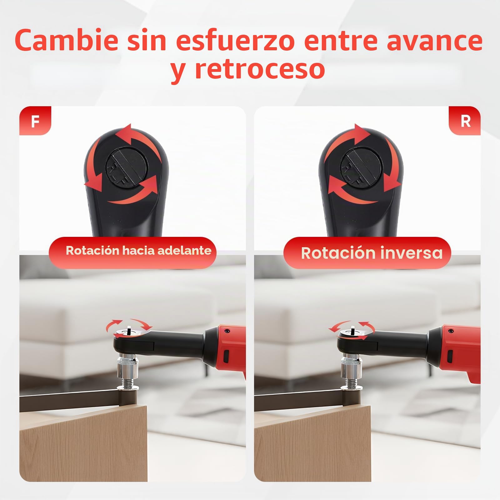 Destornillador de trinquete de batería de 3/8 pulgadas, 60 Nm, llave de trinquete eléctrica, control de velocidad continuo con 2 baterías de 2,0 Ah, juego de llaves de trinquete de 10 piezas, ideal