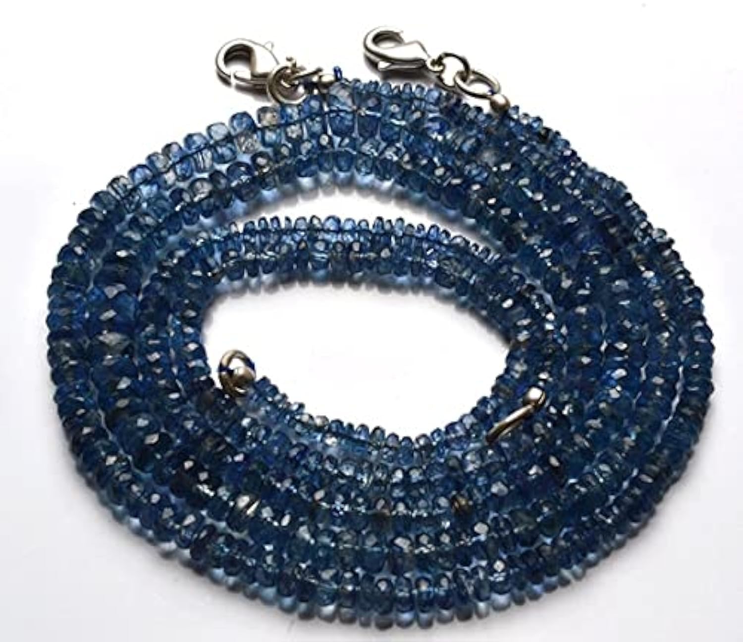 Perles en cyanite foncée naturelle de 3 à 6 mm LKBEADS pour fil de collier en pierres précieuses