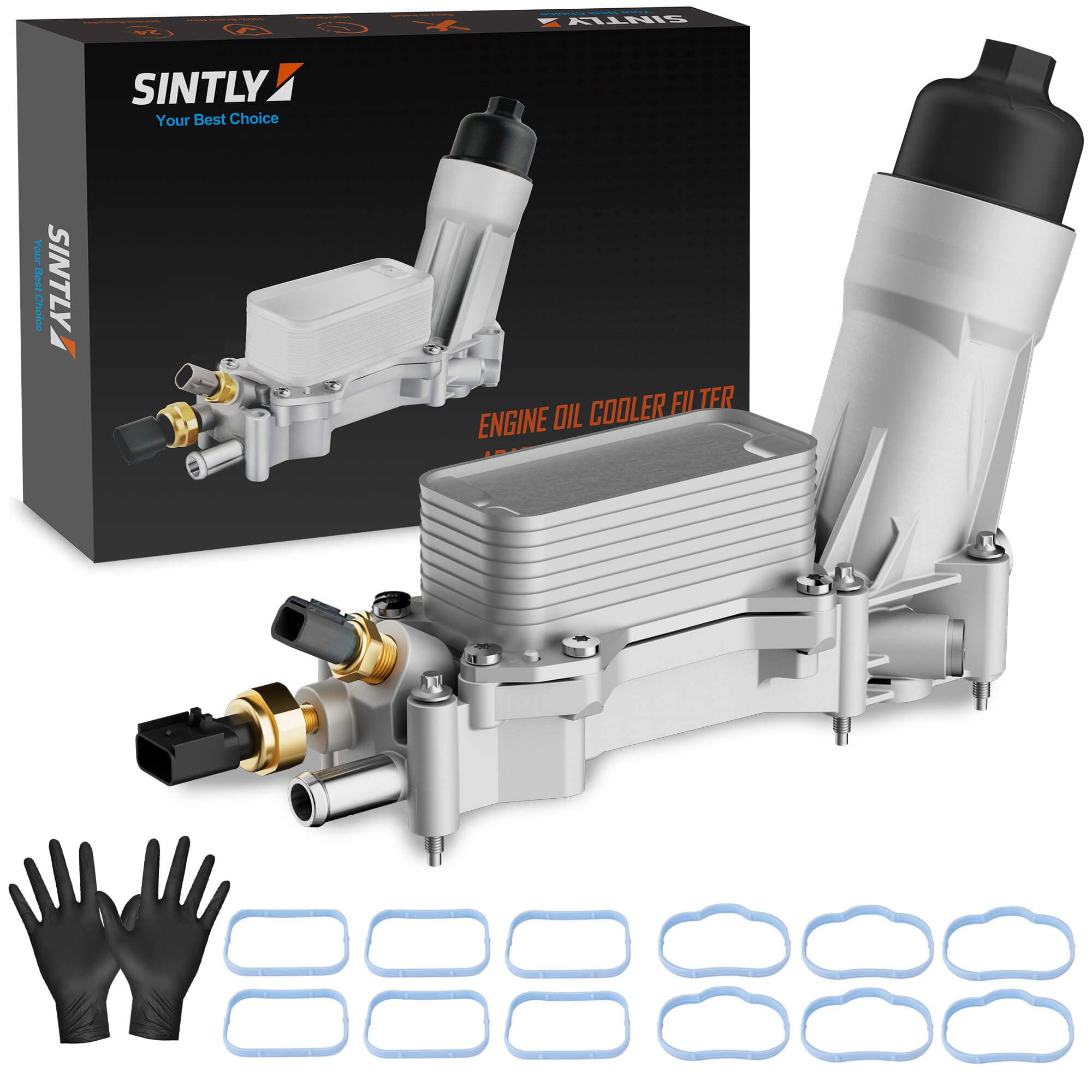 Photo 1 of SINTLY 926-876 Upgraded Aluminum Engine Oil Cooler with Oil Filter Housing and Sensor Assembly Fit