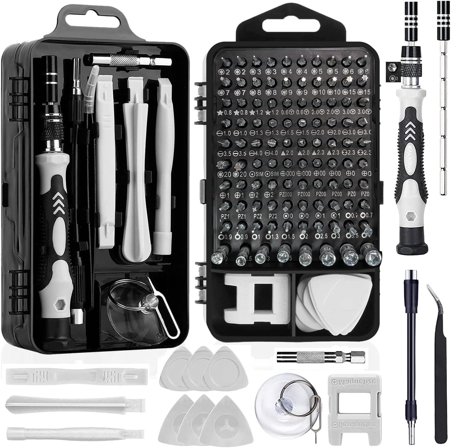 SOJITAS Precision Screwdriver Set, 115 in 1 Screwdriver Kit with 98 Bits for Watches, Laptop, Mobile Phones, Camera and Toys Repair Set2(115-in-1)