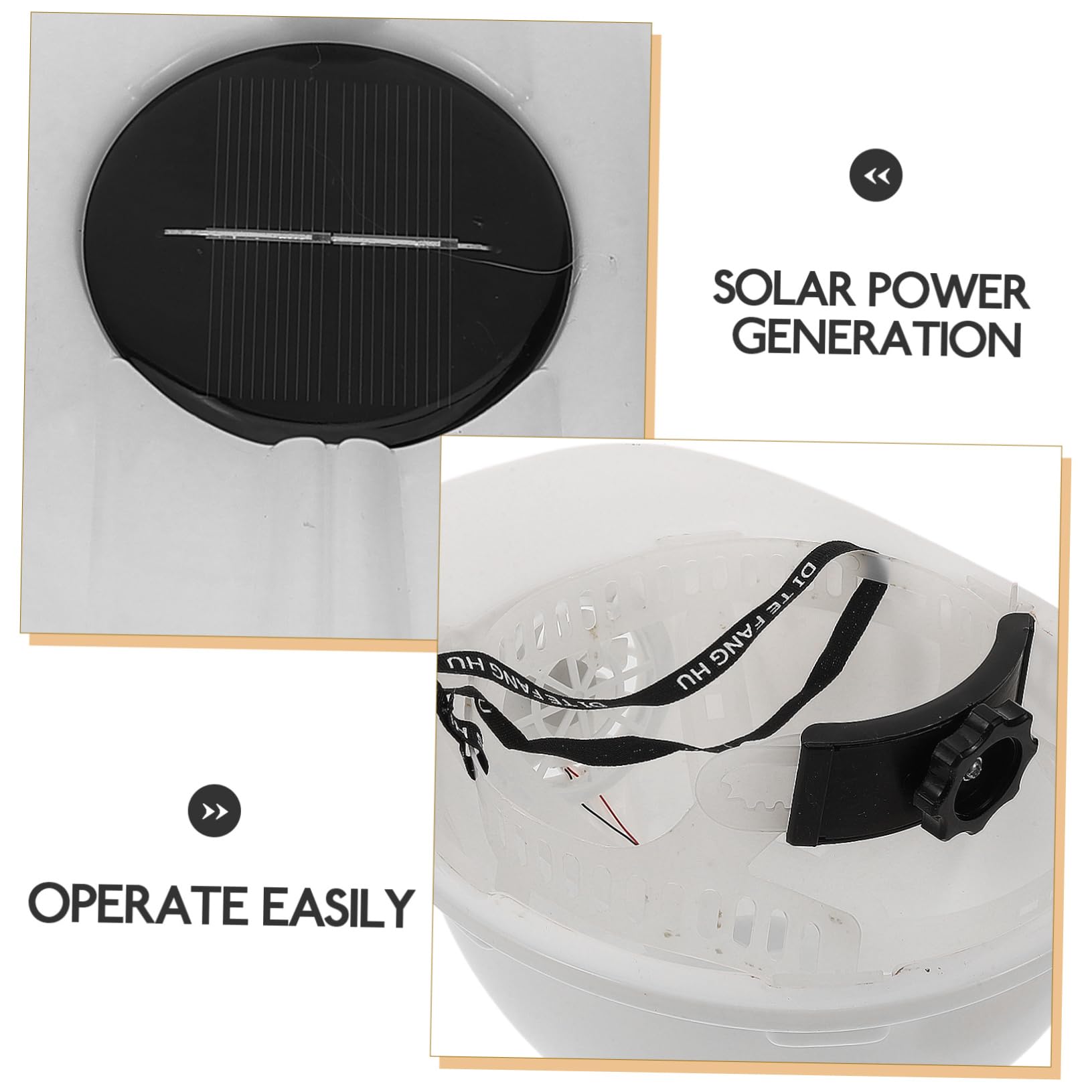 Anneome Solarbetriebener Weißer Schutzhelm mit Ventilator aus Kunststoff Arbeitskappe und Bauschutzhelm für Bauarbeiter Kühlend und Schützend bei Sommerfest und Außeneinsätzen