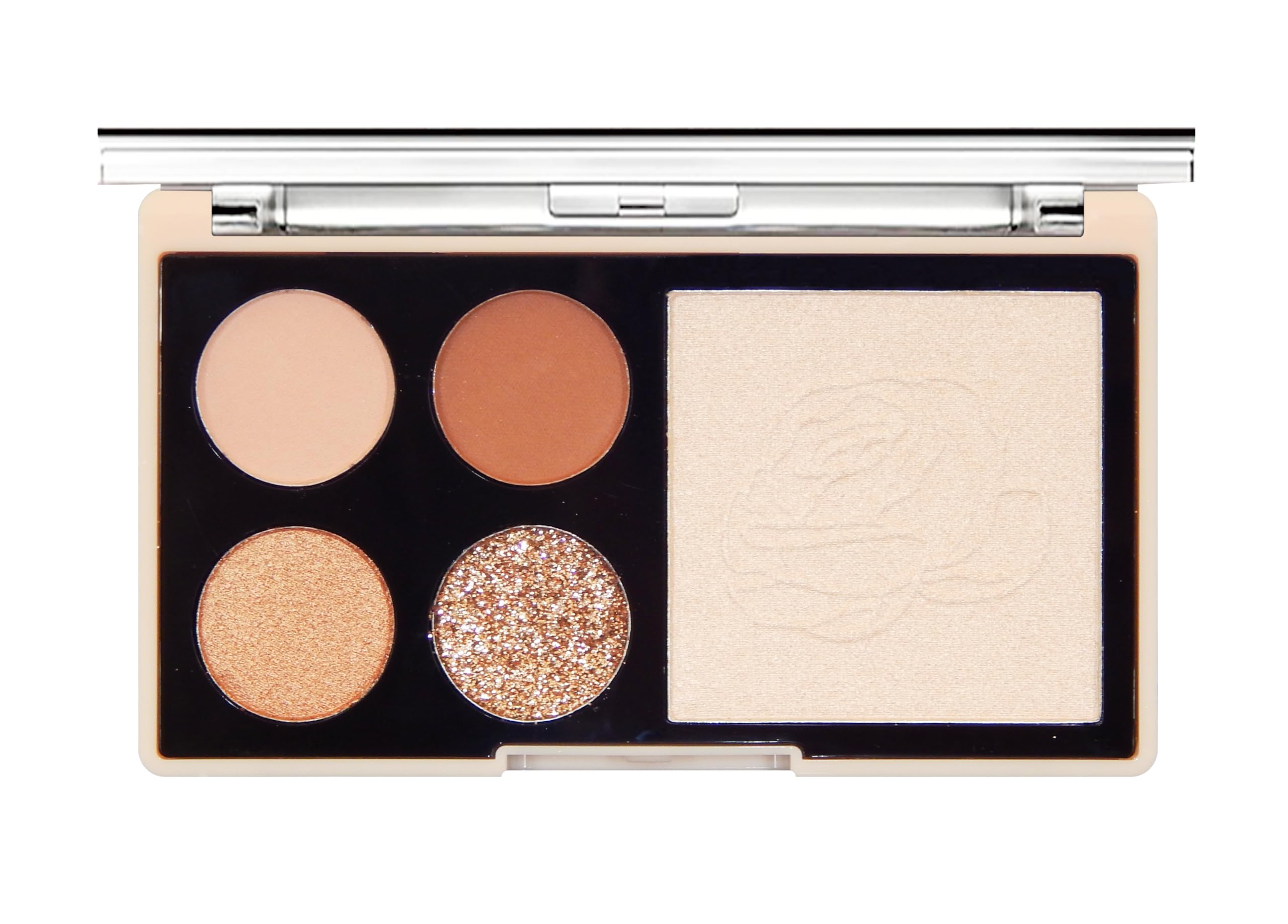 S.F.R. COLOR Natural Eyeshadow Palette, Matte and Glitter Shades with Face Bronzer-image-4