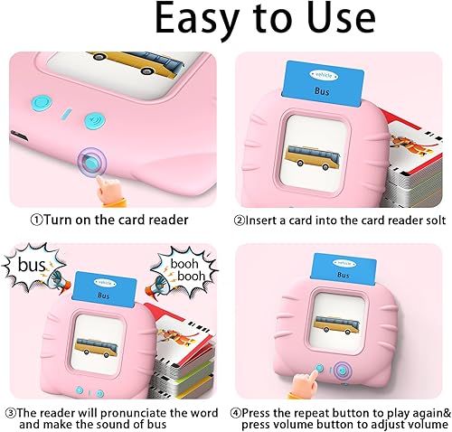 Miniatura 2 de Kidzdo - Juguetes de aprendizaje para niños de 2 a 4 años  254 tarjetas de memoria que hablan con música, ABC 123, etc., juguetes de terapia del