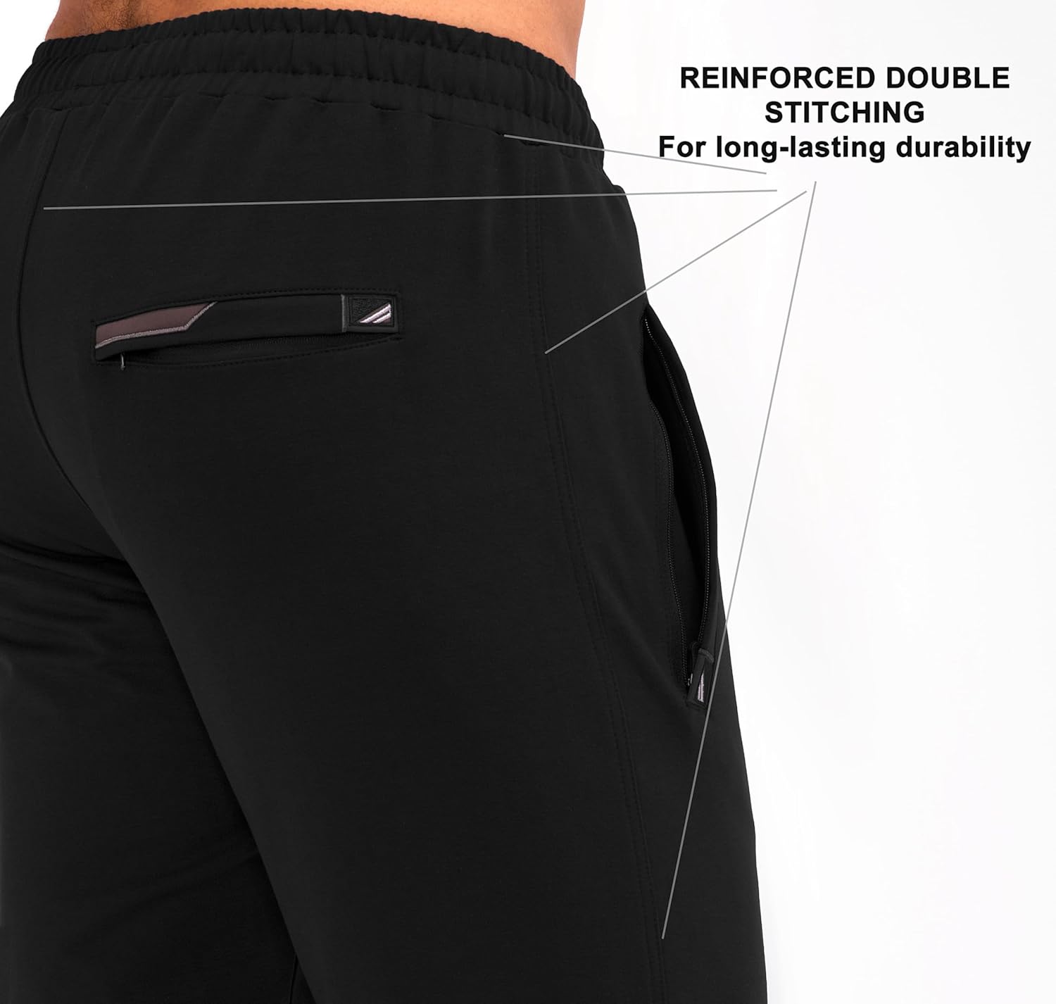 Men's Sweatpants 30-36 Inseam (Average & Tall Fit) - Luxury Comfort Tapered Joggers Sweatpants for Men, Open Bottom - Image 6