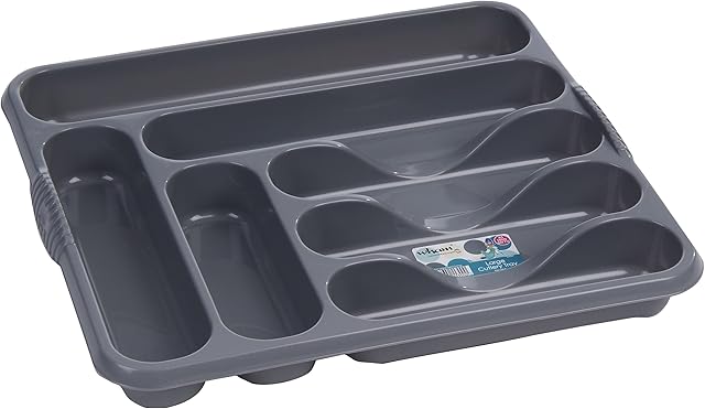 Wham Casa Large Cutlery Tray Silver, 7 Compartment