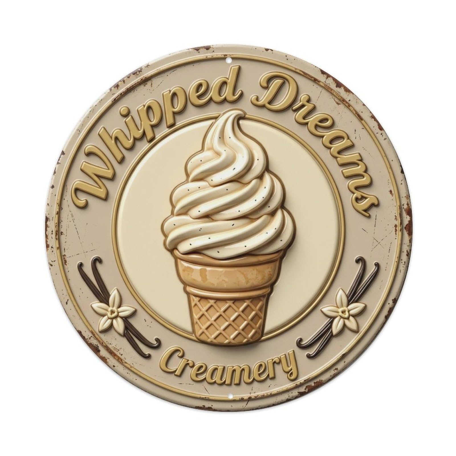 Whipped Dreams Creamery Retro Metal Tin Sign