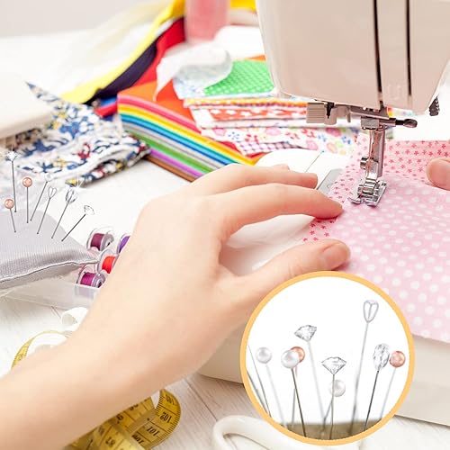 Miniatura 6 de 500 pines de ramillete de 5 estilos, alfileres de ramillete de cabeza de perla, pasadores de cabeza recta, pasadores de ramo floral para boda,