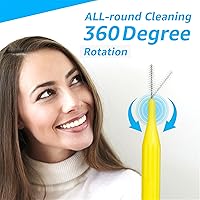 Vista 4 de Cepillo interdental RAZOKO, cabezal de hilo dental, herramienta de limpieza de dientes de fácil uso (1 paquete (2 mm/2,3 mm/2,5 mm/3 mm) - 88 piezas)