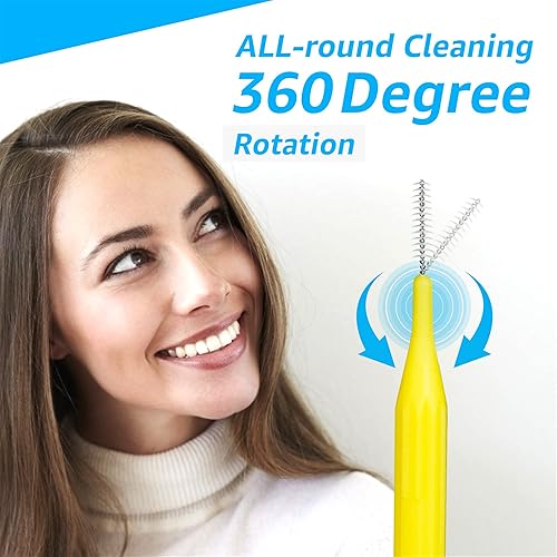 Miniatura 4 de RAZOKO Cepillo interdental, cabezal de hilo dental, herramienta de limpieza dental fácil de usar (1 paquete (0.079 in0.091 in0.098 in0.118 in)-88pcs)