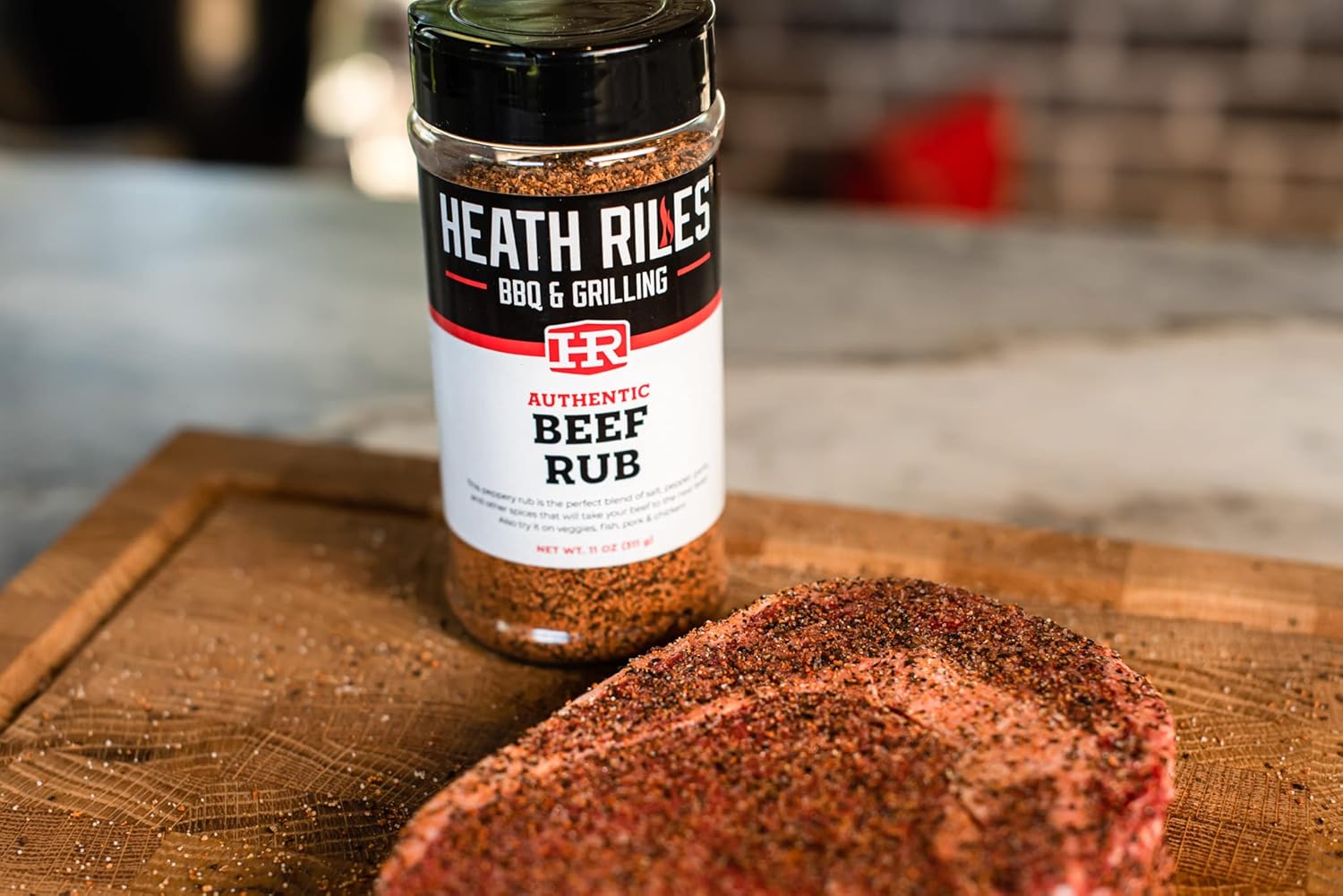 Heath Riles BBQ Beef Rub Combo with Refill Bag (1 Rub, 1 Refill Bag), Competition Winning Products from Pitmaster Heath Riles
