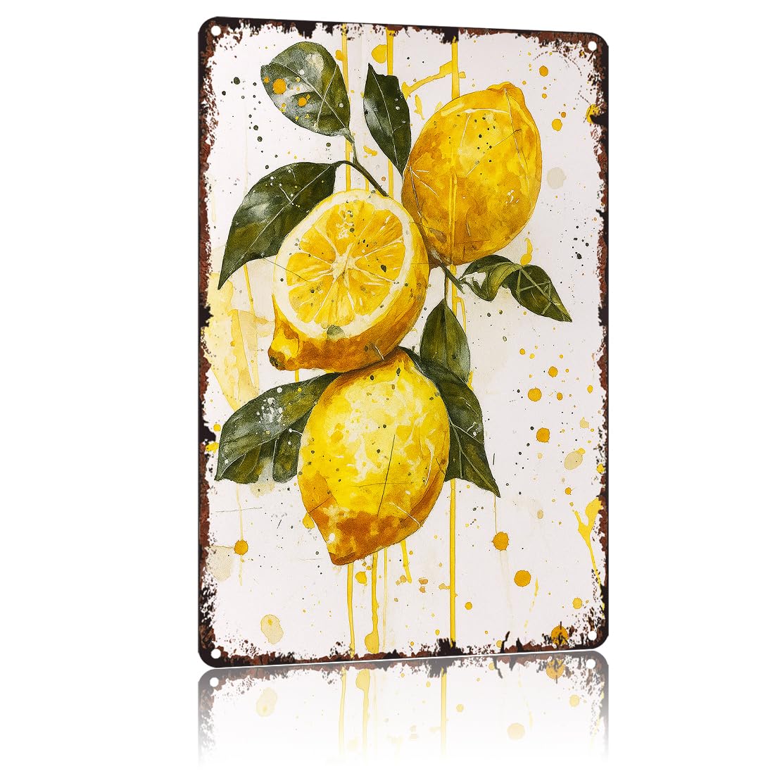 peiyeety Lemon Vibrant Funny 8x12 Inch Aluminum Vintage Metal Tin Signs-For Living Room Kitchen Bedroom Patio Porch Men'S Nest Wall Decor