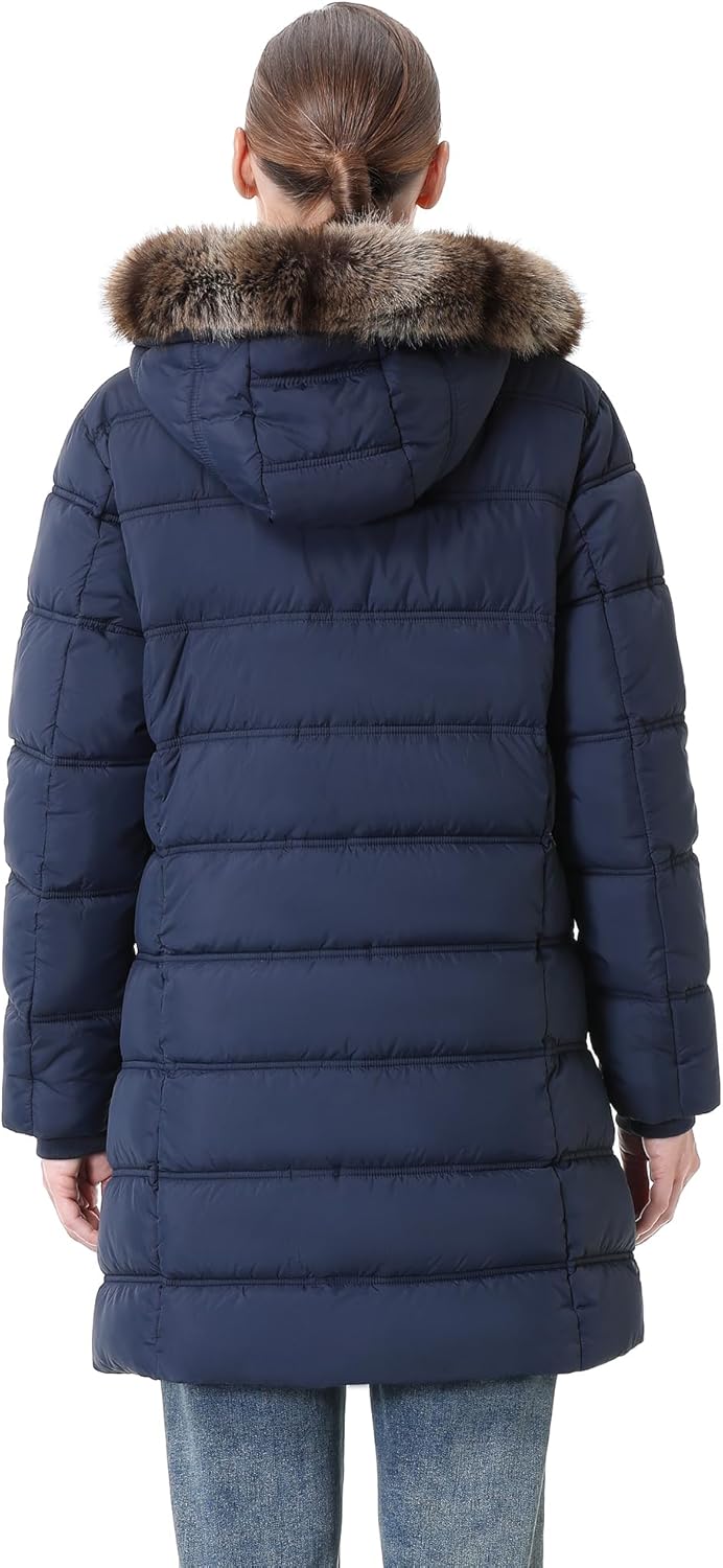 Women's Winter Coat Waterproof Long Puffer Jacket with Detachable Hood - Image 5