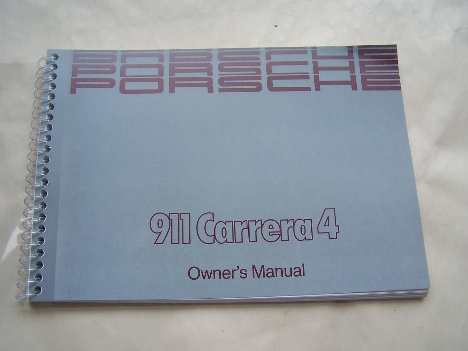 1989 PORSCHE 911 CARRERA 4 OWNERS MANUAL new factory reprint