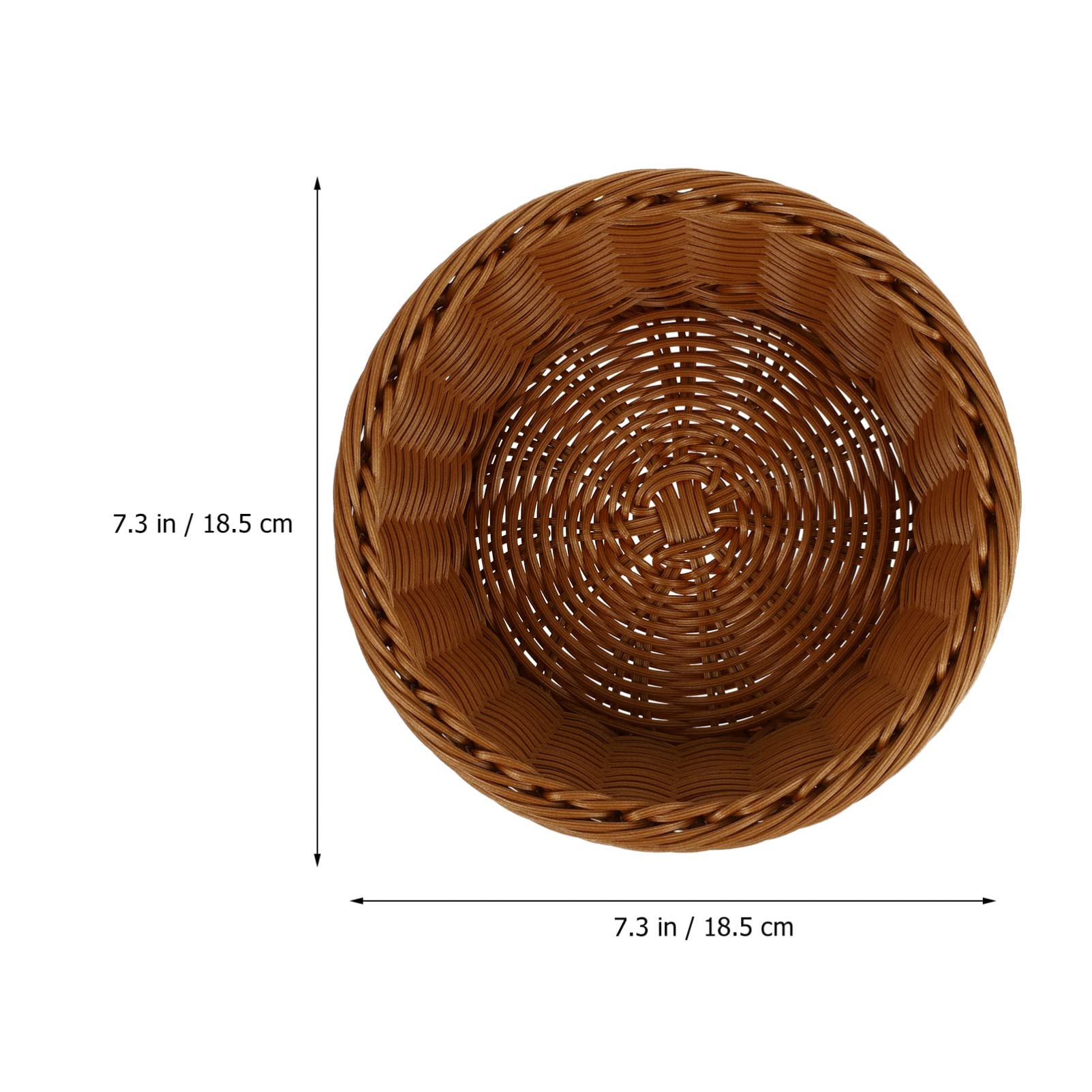 Countertop Pantry Baskets Willow Basket Round Rattan Tray Hand Woven Fruit Basket Wicker Ottoman Tray Serving Platter for Breakfast Drinks Snack Bread Coffee Brown Bread Basket