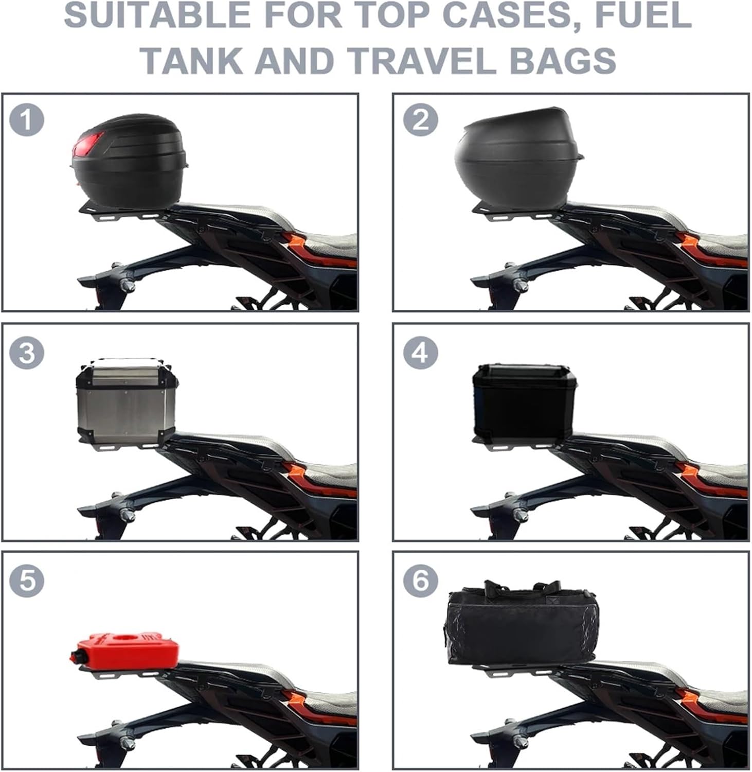 Replacement Motorcycle Rear Luggage Rack Bracket Fit for KTM Duke 390 2024-2025 Storage Top Case Support Carrier Cargo Tail Bag Holder