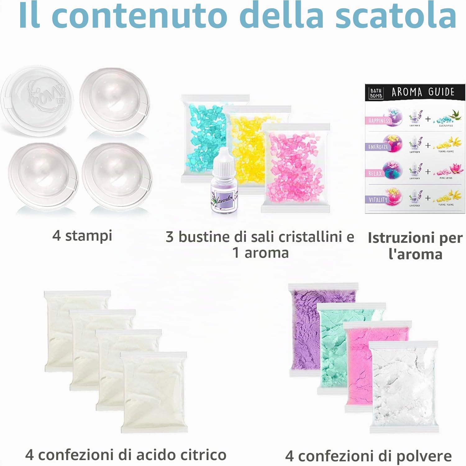 So Bomb DIY - Kit di bombe da bagno aromatiche, confezione da 6, multicolore