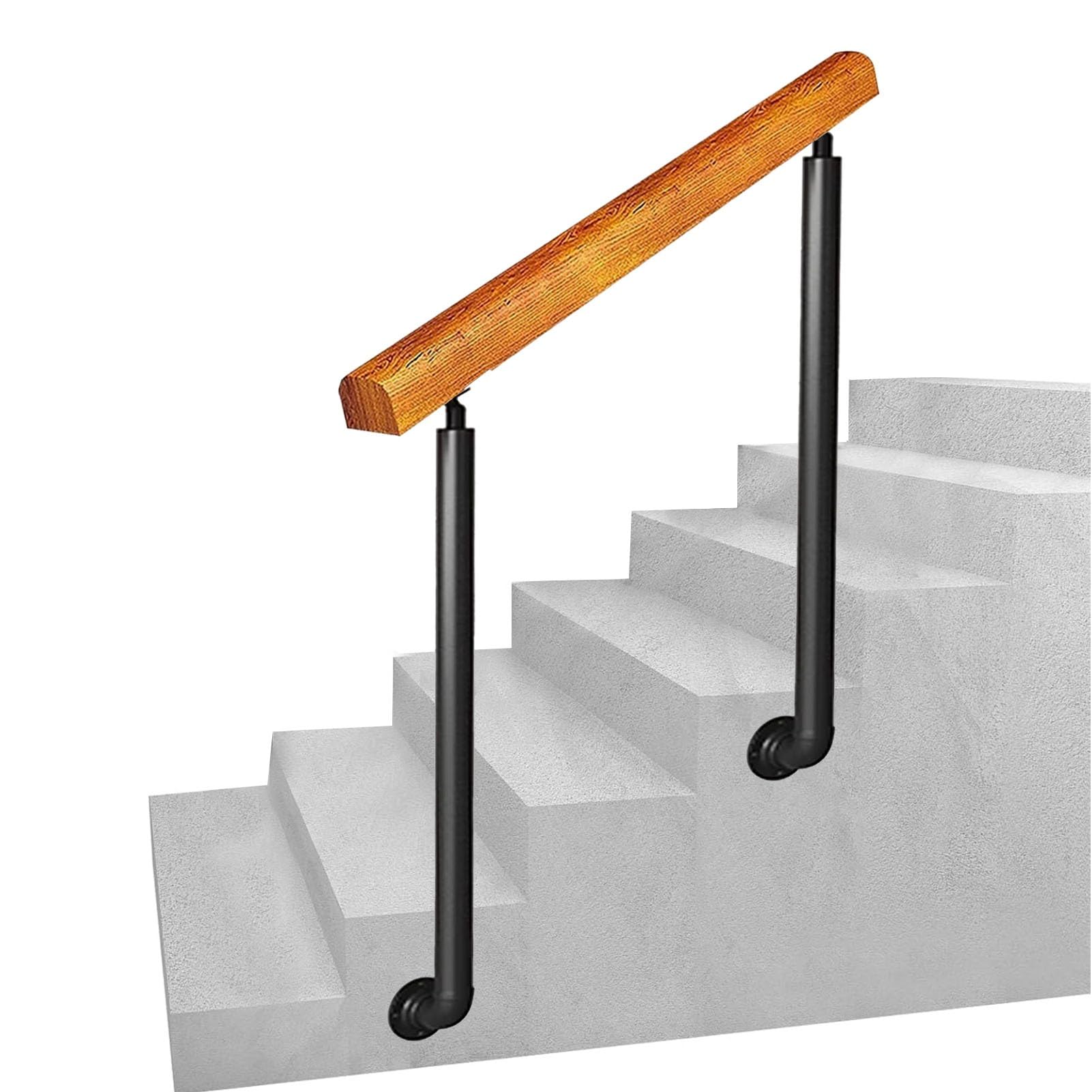 Rampe d'escalier de transition ajustable pour sécuriser le porche