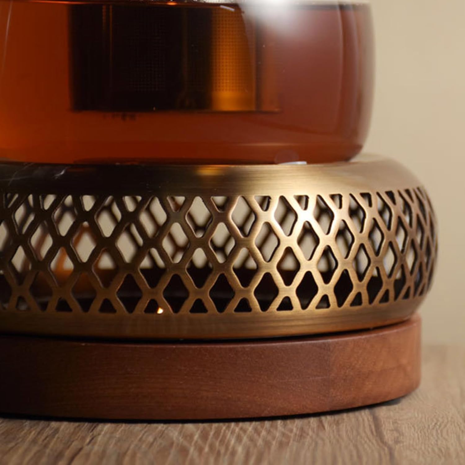 ヴィンテージスタイルステンレス鋼ティーヒーターは頑丈な錆の耐性パフォーマンスとエレガントなティーポットスタンドストーブアフタヌーンテ