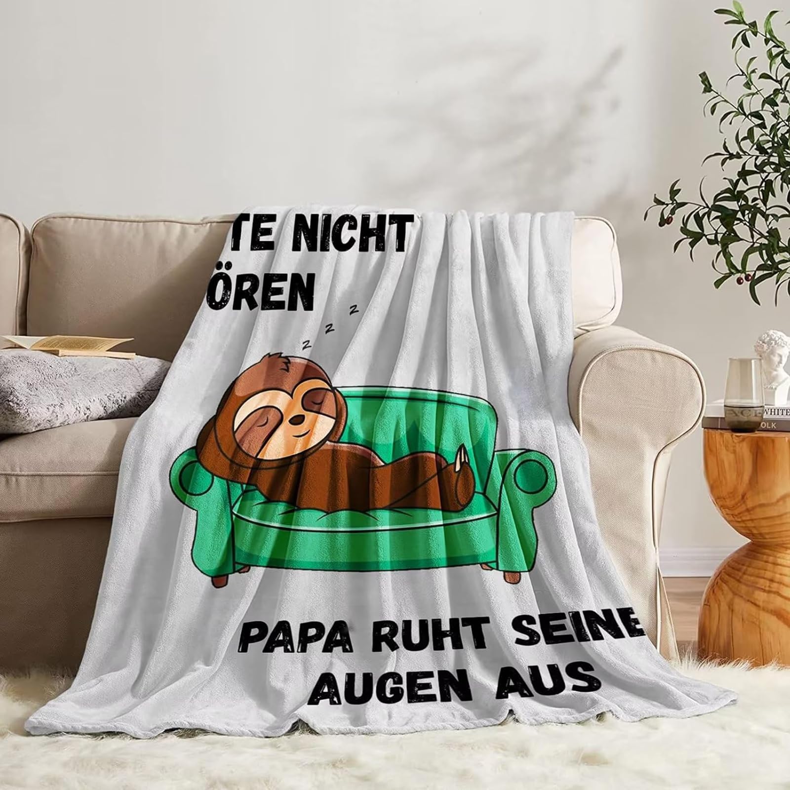 Geschenke für Papa, Lustige Faultier Decke Geschenk Papa zum Geburtstag, Bester Papa Geschenke, Weihnachten Vatertag Geburtstag Geschenk Für Papa