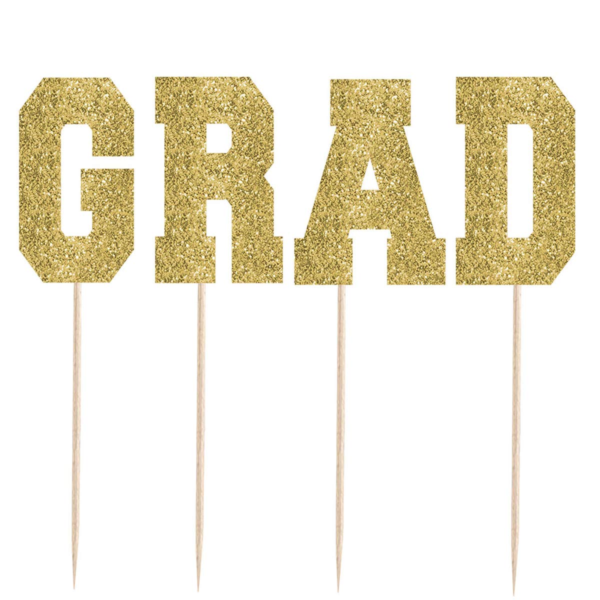 amscanParty Centre G-R-A-D Glitter Paper Picks