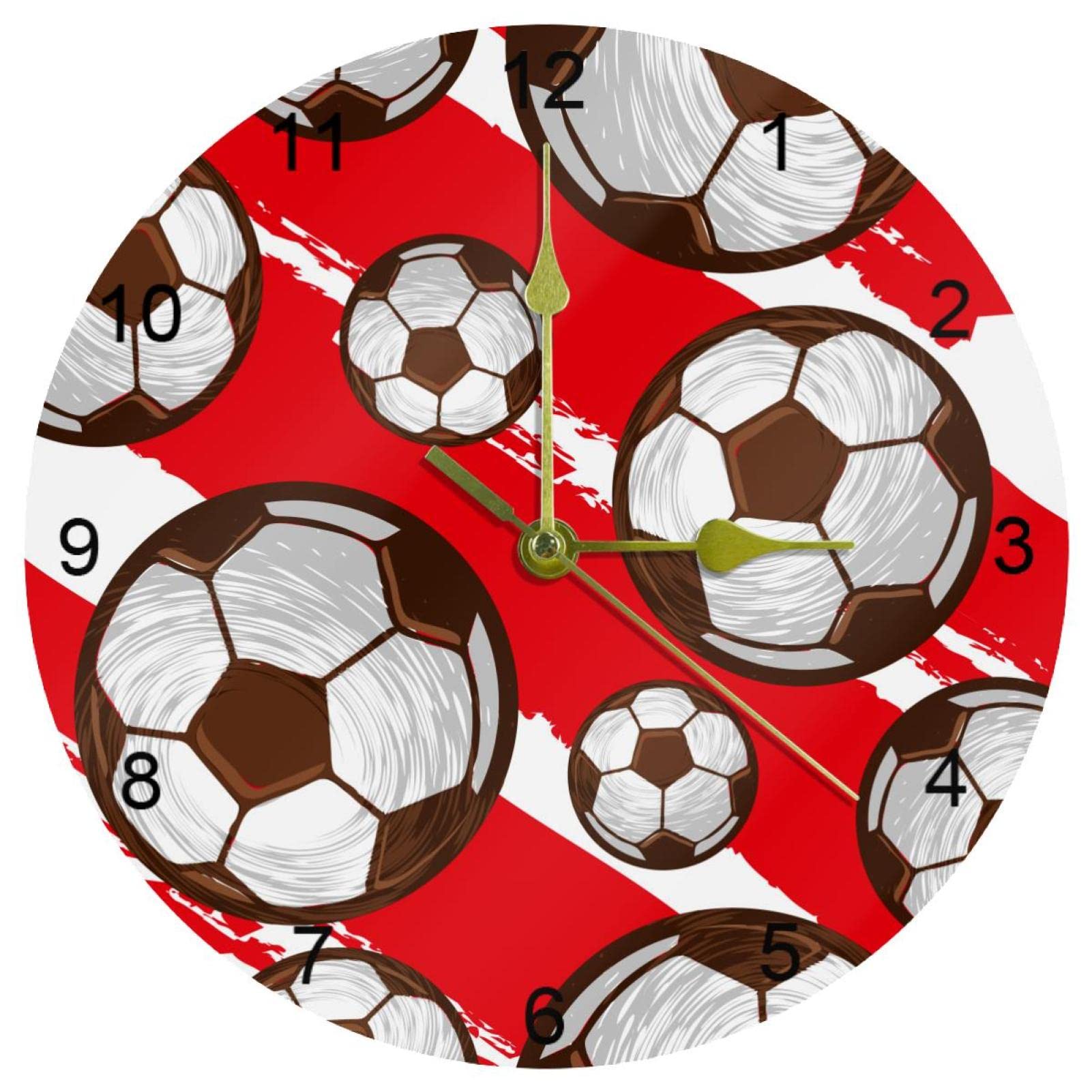 Horloge silencieuse 25,4 cm sans tic tac à grands chiffres