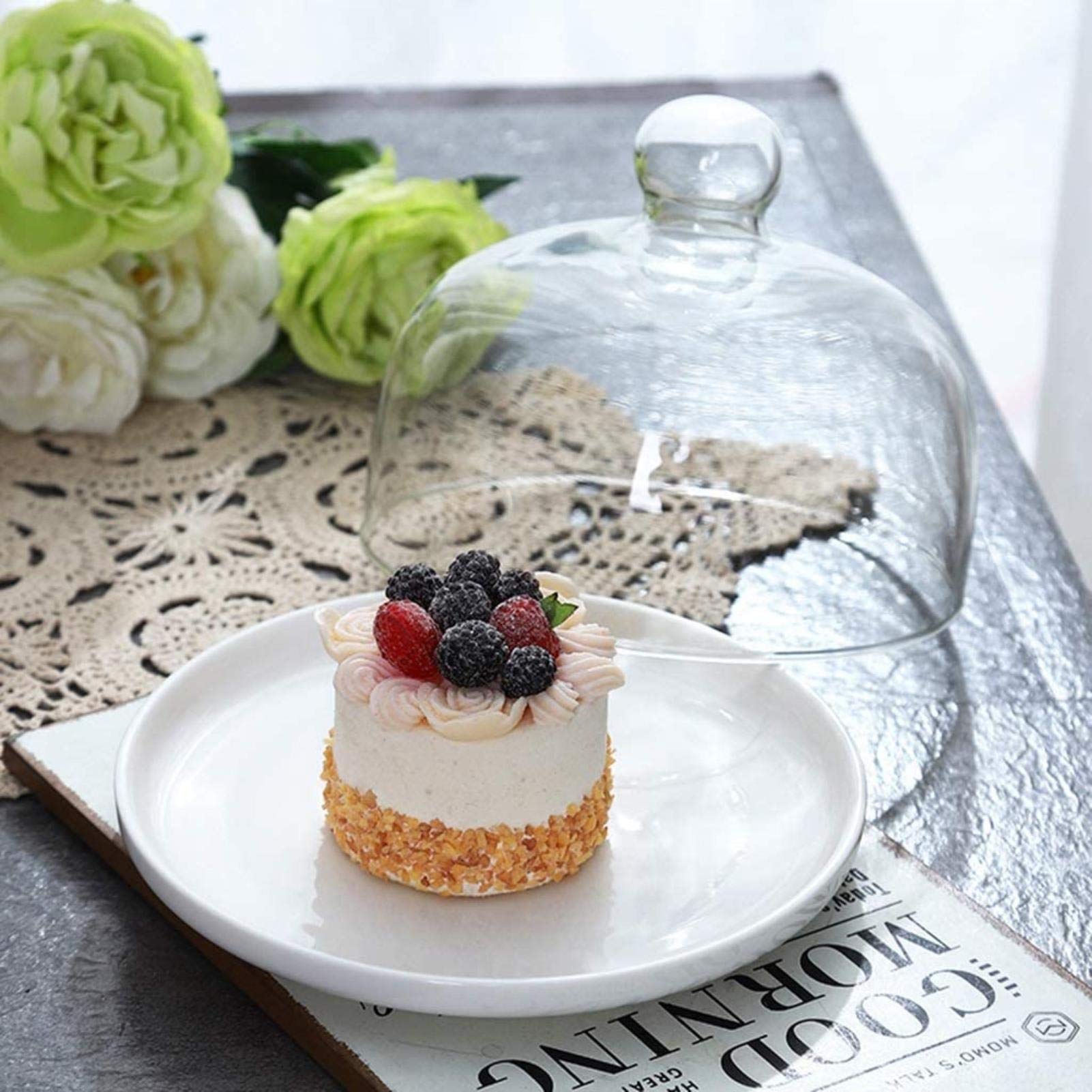 Amazon｜DJJSGSB ガラス製ドーム ドームが付いているケーキ