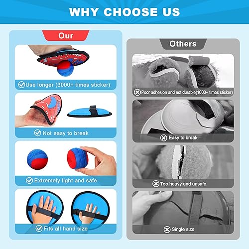 Miniatura 3 de Juego de pelota para lanzar y atrapar, juguetes al aire libre para niños, béisbol, piscina, patio, juego exterior, juguetes para niños y niñas,