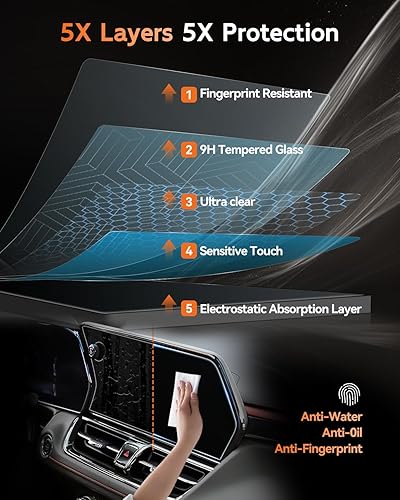 Vista 131 de CDEFG Cristal templado para Chevrolet Silverado/GMC Sierra 2025, pantalla táctil de 13.4 pulgadas, accesorios para Chevy Silverado/Sierra 1500