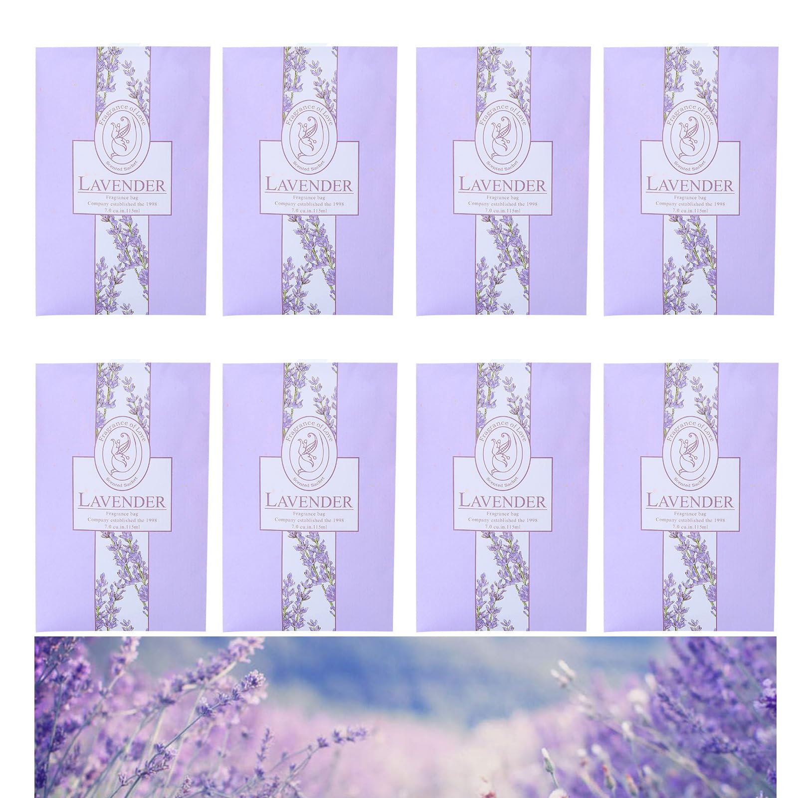 Lavender Bags, 8 Pcs Wardrobe Fresheners,By The Home Of Lavender Fresh Dried Lavender Bag Moths Protection for Closet,Drawers Wardrobes,Bathrooms,Car Natural Air Purifying Luggage