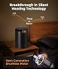 Calentador de ambiente BREEZOME, calentadores eléctricos portátiles para interiores con termostato y temporizador 24H, 1500W PTC cerámico silencioso de calentamiento rápido para escritorio, calentador seguro para hogar, dormitorio, oficina 5