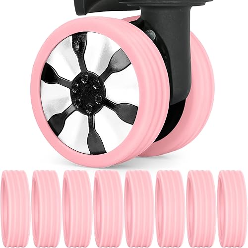 Fundas protectoras de silicona para ruedas de equipaje, 8 unidades, fundas protectoras de rueda de equipaje para la mayoría de ruedas de 8 ruedas